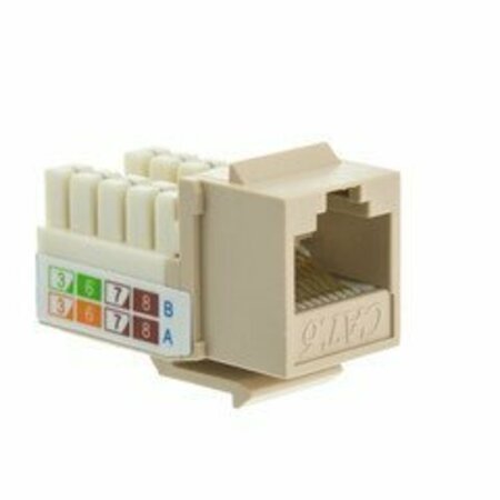 SWE-TECH 3C Slimline Cat6 Keystone Jack, Beige/Ivory, RJ45 Female to 110 Punch Down FWT326-120IV